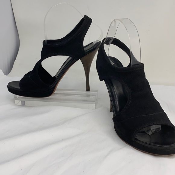 YSL Yves Saint Laurent 40/US 9 Suede Sandals Heels - Picture 2 of 16